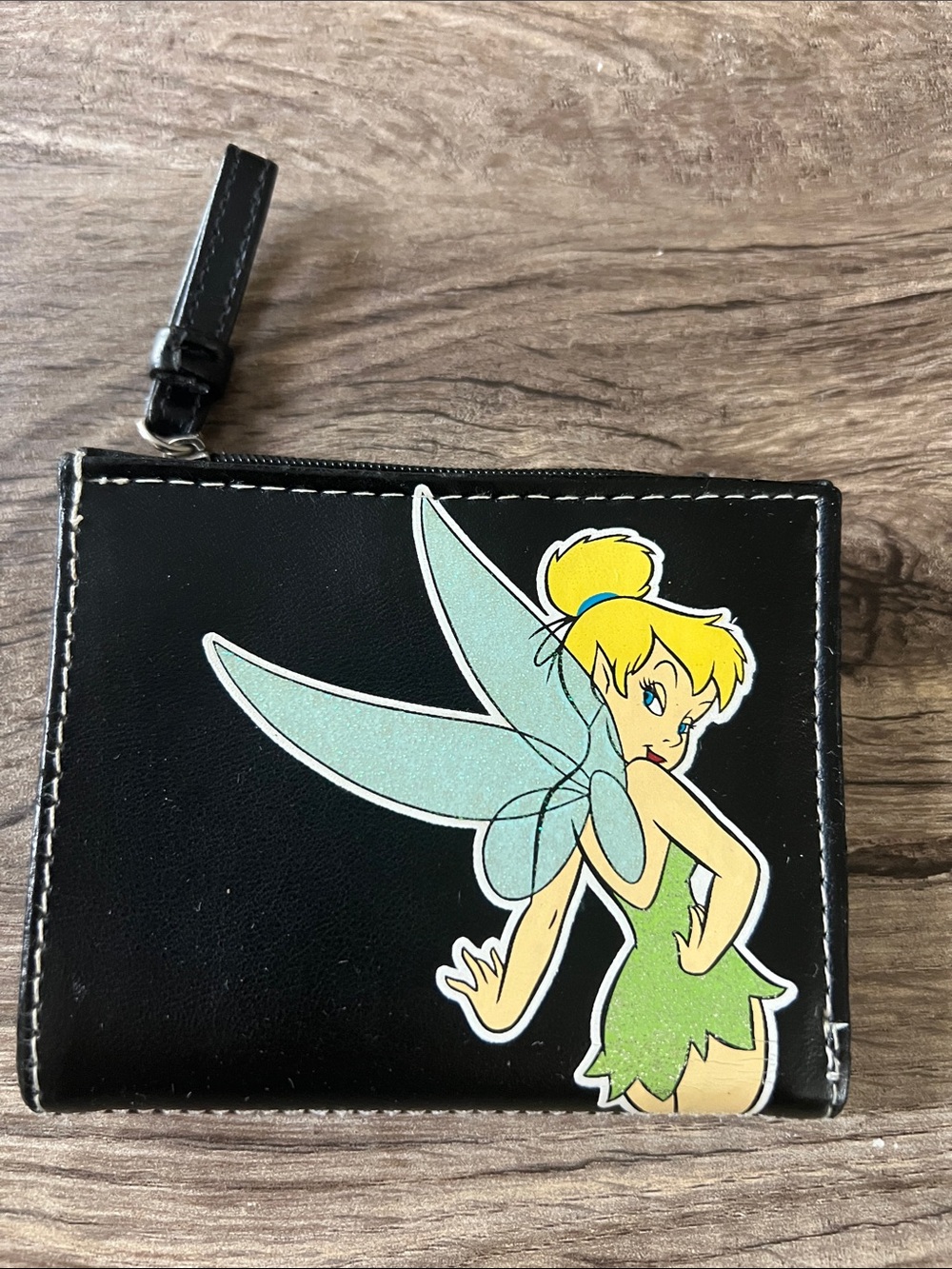 Vintage Y2K Disney Tinker Bell Black Wallet
